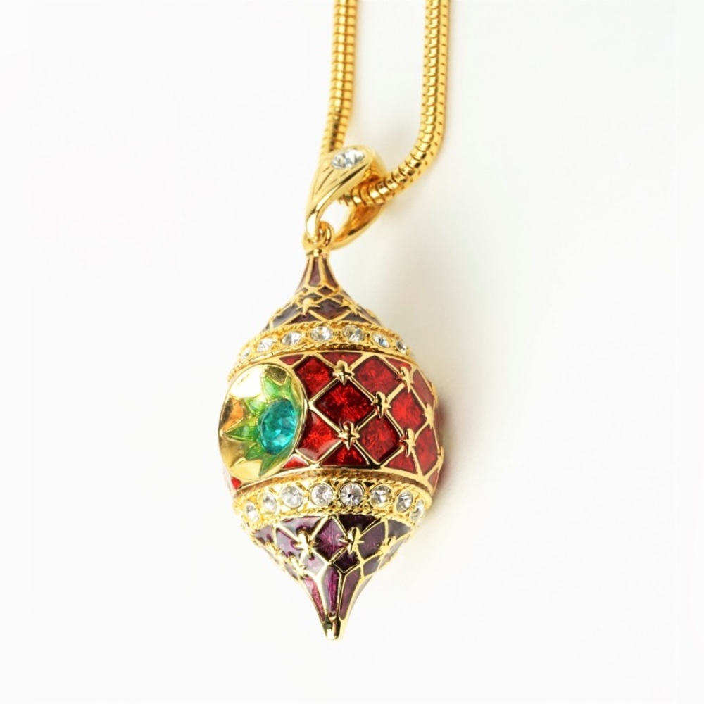 CHRISTOPHER RADKO CHRISTMAS ORNAMENT NECKLACE